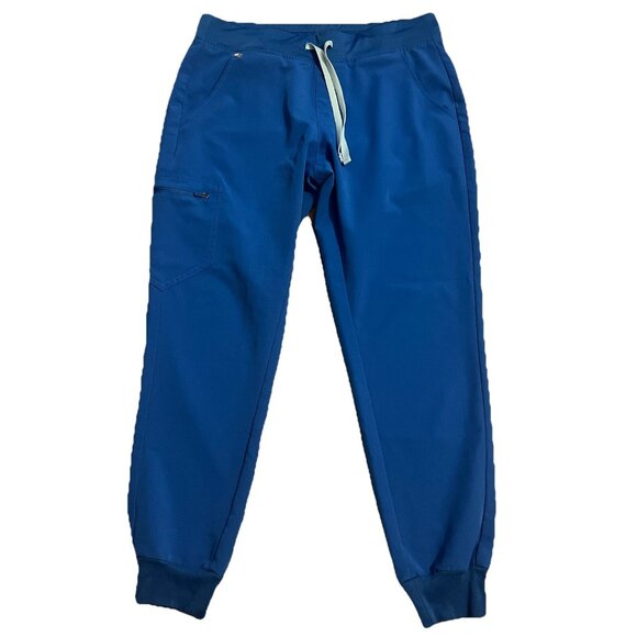 Figs Technical Collection M Scrub Jogger Women's  Cuff Leg Blue Stretch Pants - Picture 1 of 16